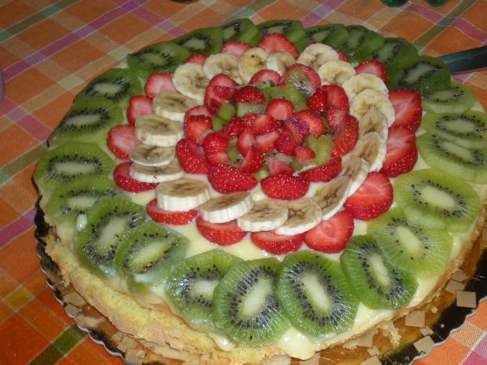 la torta di frutta fatta dalla mia  nipotina francesca