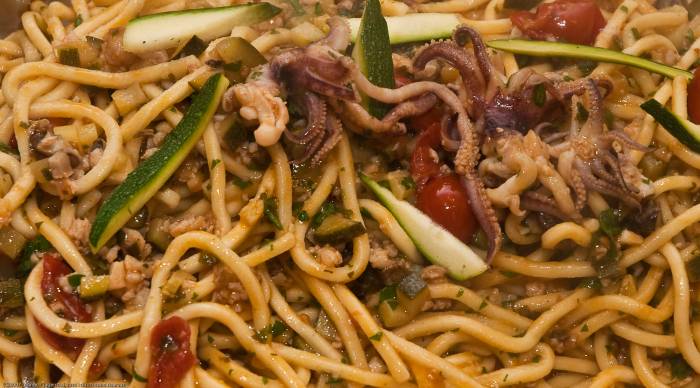 Scialatielli calamari e zucchine
